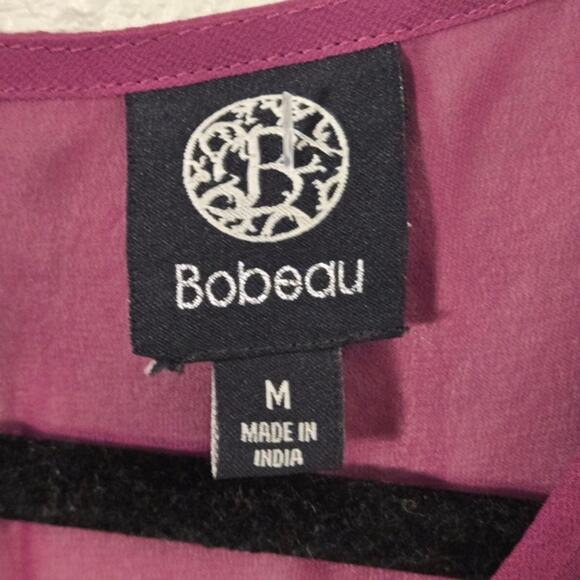 Bobeau Women’s Plum Blouse Size Large Mother Of Bride Plumcore Soft Glam Event - Picture 6 of 8